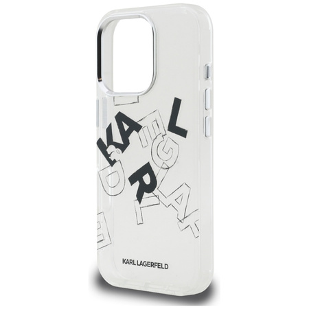 Karl Lagerfeld IML Sketched Graphic - Etui iPhone 16 Pro (przezroczysty)