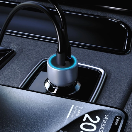 Dudao R4T 25W USB-A / USB-C Autoladegerät - Grau