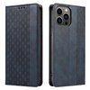 Magnet Strap Case etui do iPhone 13 Pro Max pokrowiec portfel + mini smycz zawieszka niebieski