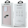 Etui Karl Lagerfeld Silicone nauble Heads Print MagSafe na iPhone 16 Pro Max - różowe