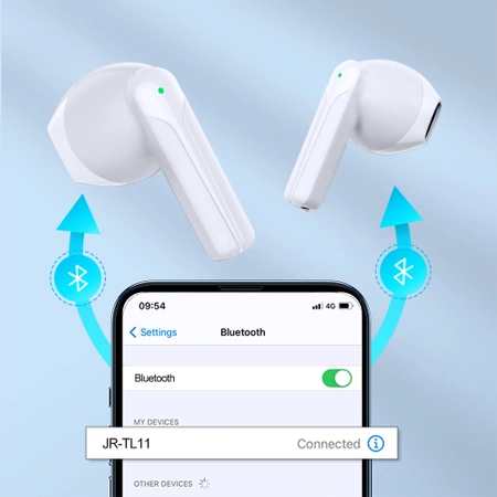 Joyroom TWS Ohrhörer kabellos ENC wasserdicht IPX4 Bluetooth 5.3 weiß (JR-TL11)