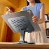 Wozinsky WRS-DSY84SS 360° drehbarer Tablet-Ständer aus Aluminium, Grau