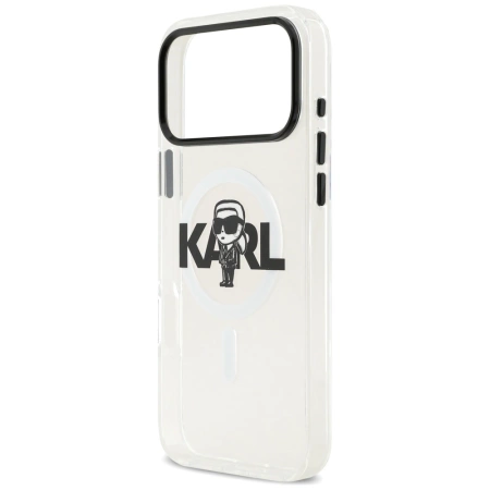 Etui Karl Lagerfeld IML Karl Sketch Logo MagSafe do iPhone 17 Pro Max - przezroczyste