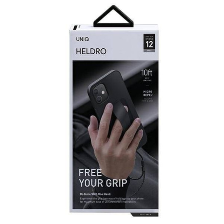UNIQ Heldro antybakteryjne etui na iPhone 12 mini czarny (Antimicrobial)