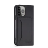 Magnet Card Case Hülle für iPhone 14 Pro Flip Cover Wallet Stand schwarz