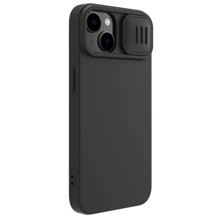 Nillkin CamShield Silky Silicone Case etui iPhone 14 Plus pokrowiec z osłoną na aparat czarny