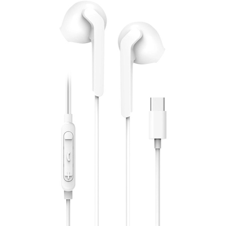 BLUE STAR słuchawki przewodowe Typ C (DAC) z mikrofonem PA-M15C-R 1,2 m białe