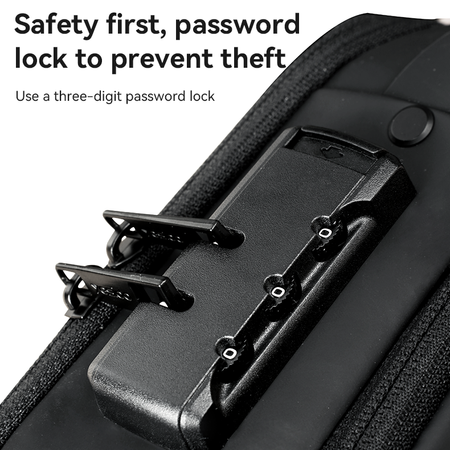 Yesido Plecak antykradzieżowy WB46 z kłódką czarny