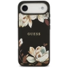 Etui Guess Grained Flowers Classic Logo MagSafe na iPhone Air - czarne