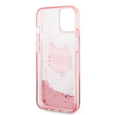 Karl Lagerfeld Liquid Glitter NFT Choupette Head - Etui iPhone 14 Plus (różowy)