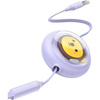 BASEUS zwijany kabel USB do Micro/Lightning/Typ C 3w1 Leo 3.5A 1.1m fioletowy CB000063