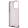 Original Case IPHONE 15 PRO Karl Lagerfeld Hardcase Silicone Shadow Metal Initial MagSafe pink