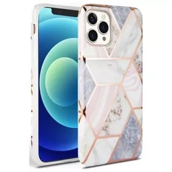 Nakładka Tech-Protect Marble do iPhone 12 Pro Max, różowa