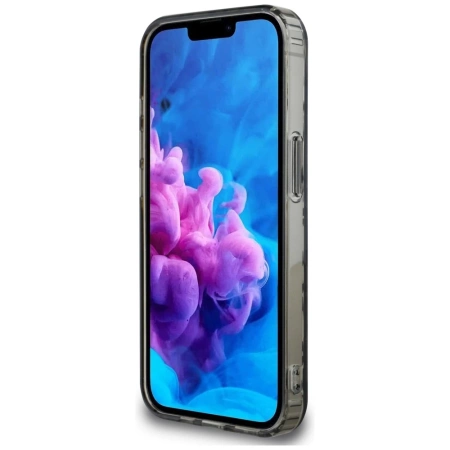 Karl Lagerfeld IML Repeat Logo Hülle für iPhone 16e - Silber