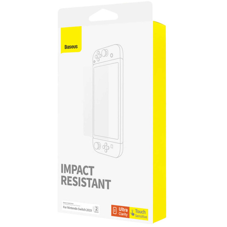 Set aus 2x Baseus Crystal Panzerglas für Nintendo Switch 2019 + Montageset - transparent