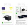 Joyroom szybka ładowarka sieciowa USB Typ C 20W Power Delivery Quick Charge 3.0 AFC czarna (L-P202)