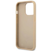 Original Case IPHONE 14 PRO Guess Hardcase Saffianotriangle Logo (GUHCP14LPSATLE) beige
