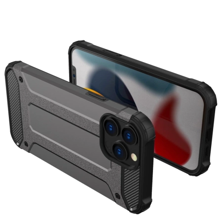 Hybrid Armor robuste TPU/PC Panzer Handyhülle Hard Case für iPhone 13 Pro schwarz