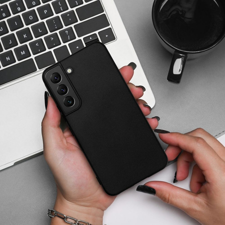 Etui do Samsung S23 czarne + Szkło na ekran + Szkło na aparat