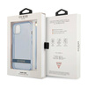 Schutzhülle IPHONE 13 MINI Guess Hardcase Translucent Stap (GUHCP13SHTSGSB) blau
