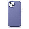 iCarer Case Leather Genuine Leather Case Cover for iPhone 14 Light Purple (WMI14220705-LP) (MagSafe Compatible)