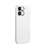 Szkło hartowane AMAZINGTHING AR Aluminium 2 Lens Glass z ramką na soczewki aparatu do iPhone 16 / 16 Plus - różowe