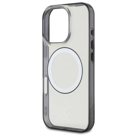 Oryginalne Etui IPHONE 16 PRO Mercedes Hardcase Printed Logo MagSafe (MEHMP16L23HUOKC) transparentne