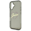 Oryginalne Etui IPHONE 16 PLUS Guess Hardcase IML Heart (GUHCP16MHCHGSPK) czarne