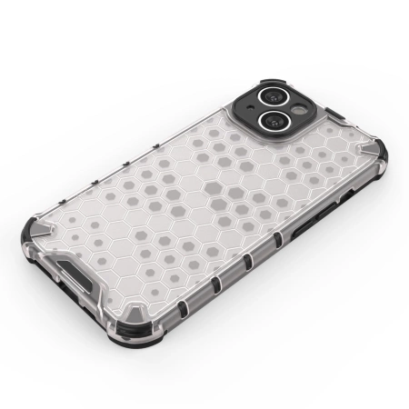 Wabenhülle für iPhone 14 gepanzerte Hybridhülle schwarz