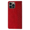 Magnet Strap Case Hülle für iPhone 14 Pro Max Flip Wallet Mini Lanyard Ständer Rot