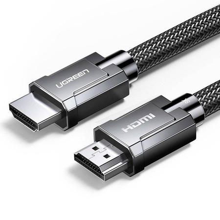 Ugreen kabel przewód HDMI 2.1 8K 60 Hz / 4K 120 Hz 3D 48 Gbps HDR VRR QMS ALLM eARC QFT 2 m szary (HD135 70321)