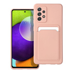 Futerał CARD CASE do SAMSUNG A52 5G / A52 LTE ( 4G ) / A52S różowy