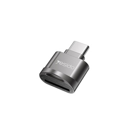 Yesido GS19 Czytnik Kart OTG Type-C - Micro SD, BLACK / CZARNY