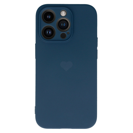 Vennus Silicone Heart Case do Iphone 14 Pro wzór 1 granatowy