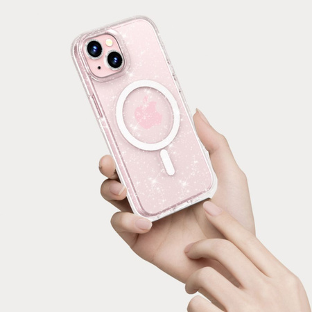 Case APPLE IPHONE 15 Tech-Protect FlexAir Hybrid MagSafe Glitter transparent