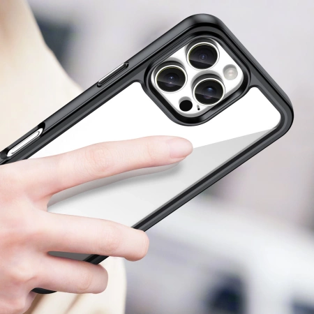 Etui Outer Space Case z żelową ramką do iPhone 16 Pro Max - czarne