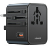 Ładowarka sieciowa USAMS Travel Adapter CC309 2xUSB-C 25W 4w1 US/AU/EU/UK czarny