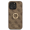 Guess GUHCP13L4GMRBR iPhone 13 Pro 6,1" brązowy/brown hardcase 4G with ring stand