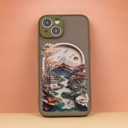 Nakładka Ultra Trendy do iPhone 14 6,1&quot; Travel zielona