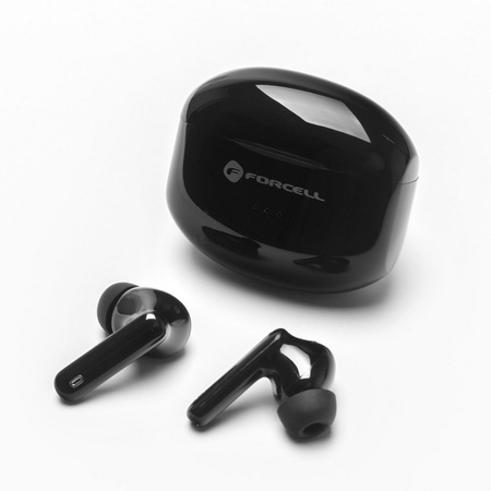 FORCELL F-AUDIO słuchawki bezprzewodowe / bluetooth stereo TWS CLEAR Sound czarne