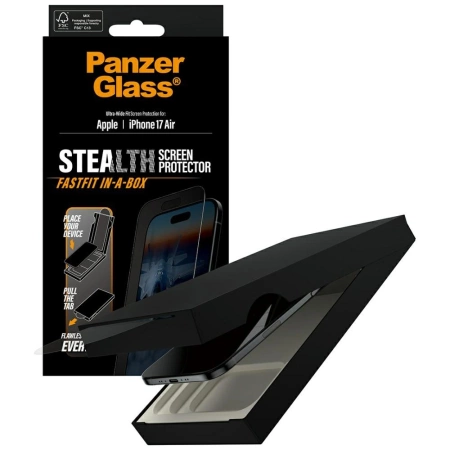 Szkło hartowane PanzerGlass Stealth Ultra-Wide Fit Fastfit na iPhone Air