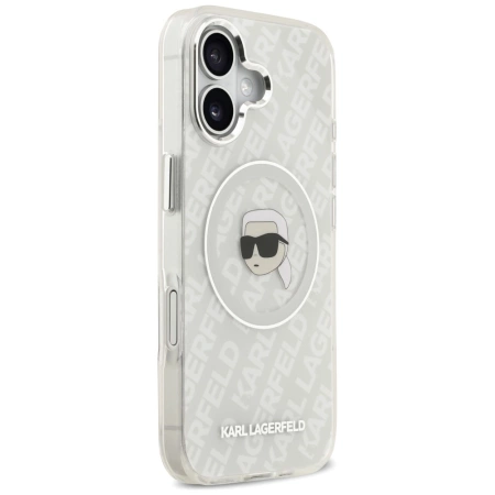 Karl Lagerfeld IML Karl Head Logo MagSafe iPhone 17 Case - Gray