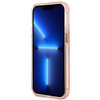 Original Handyhülle IPHONE 13 PRO Guess Hard Case Gold Outline Translucent MagSafe (GUHMP13LHTCMP) rosa