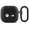 Etui BMW Carbon Double Metal Logo na AirPods 4 - czarne