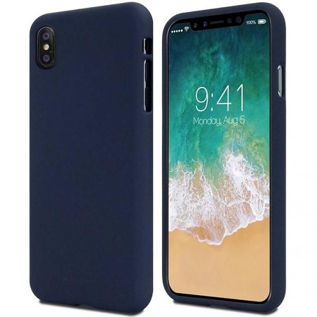 Etui IPHONE 14 PRO MAX Matowy Silikon Mercury Soft Jelly granatowe