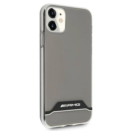 Case IPHONE 11 Mercedes AMG Hardcase Electroplate Black&White (AMHCN61TCBW) transparent