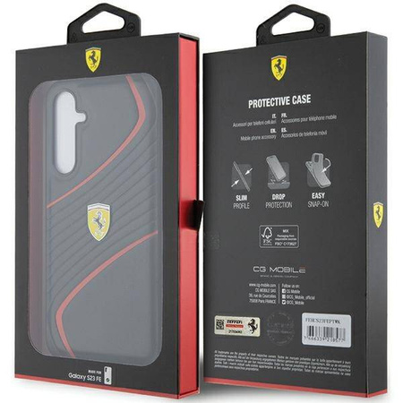 Oryginalne Etui FERRARI Hardcase FEHCS23FEPTWK do SAMSUNG S23 FE (Twist / czarny)