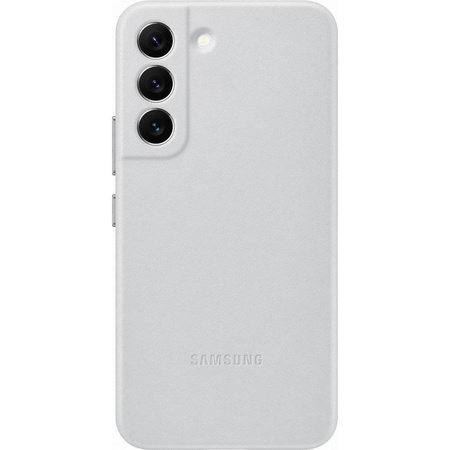 Samsung Leather Cover Echtleder Tasche für Samsung Galaxy S22 hellgrau (EF-VS901LJEGWW)