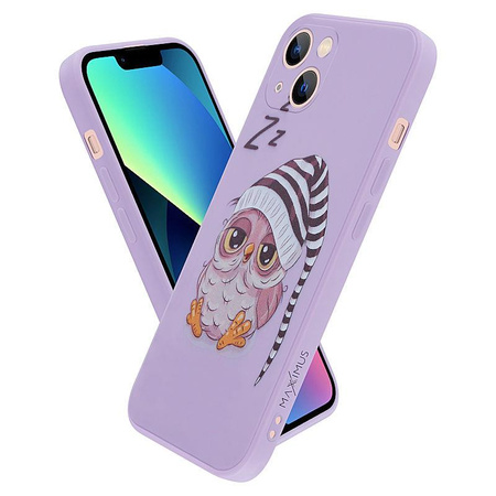 MX OWL SLEEPY IPHONE 13 PRO PURPLE / FIOLETOWY
