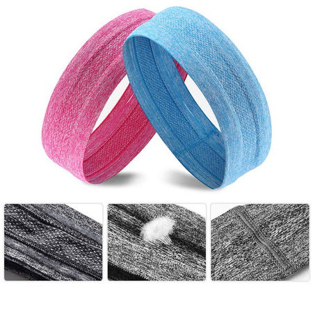 Elastic fabric headband for running fitness pink